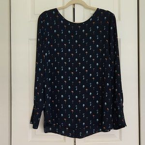 Ann Taylor blouse color navy size L